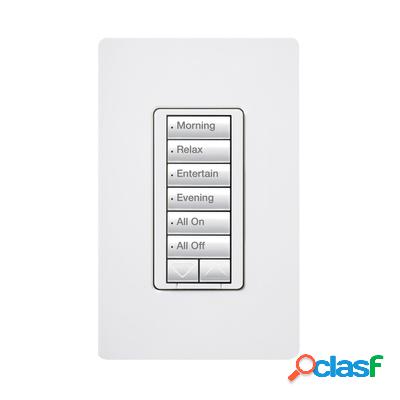 Lutron Teclado Inteligente Híbrido RRD-H6BRL-WH,