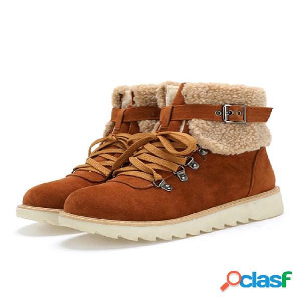 Mujer Gamuza sintética Warm Terry Cordones Usable Nieve