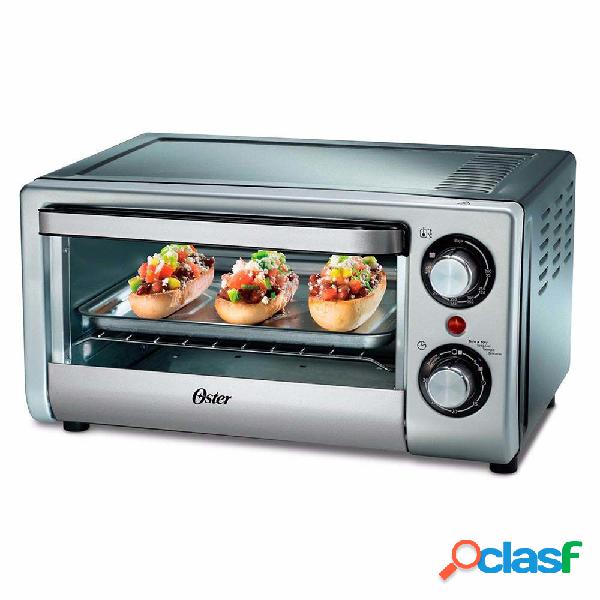 Oster Horno Eléctrico TSSTTV10LTB-013, 1000W, Negro/Plata