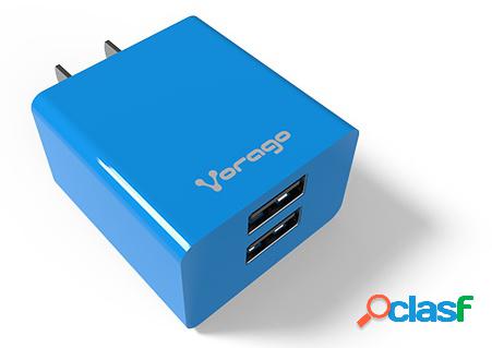 Vorago Cargador para Pared AU-106 V2, 5V, 2x USB 2.0, Azul