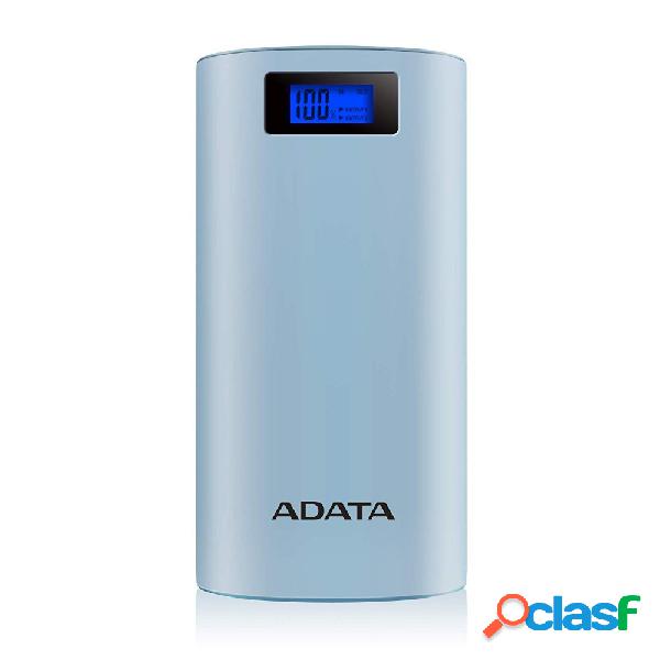 Cargador Portátil Adata Power Bank P20000D, 20.000mAh, Azul