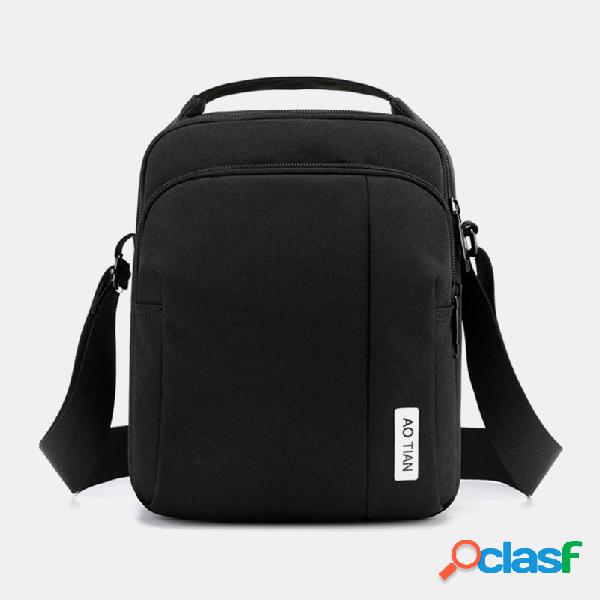 Hombres Nylon Casual Solid Phone Bolsa Crossbody Bolsa