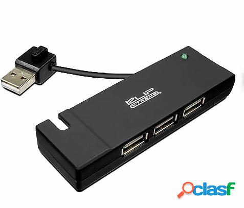 Klip Xtreme Hub KUH-400B USB 2.0 de 4 Puertos, 480 Mbit/s,