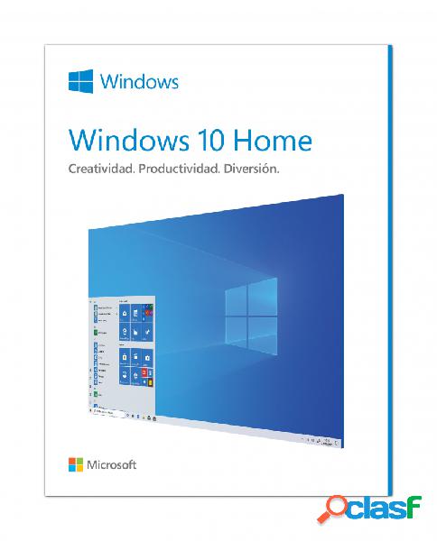 Microsoft Windows 10 Home Español, 64-bit, 1 Usuario, OEM -