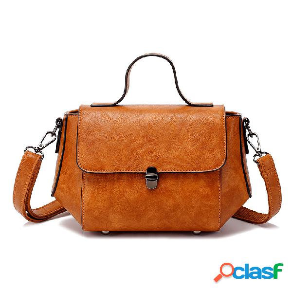 Mujer Bolsos de cuero retro de la PU Messenger Bolsa Hombro