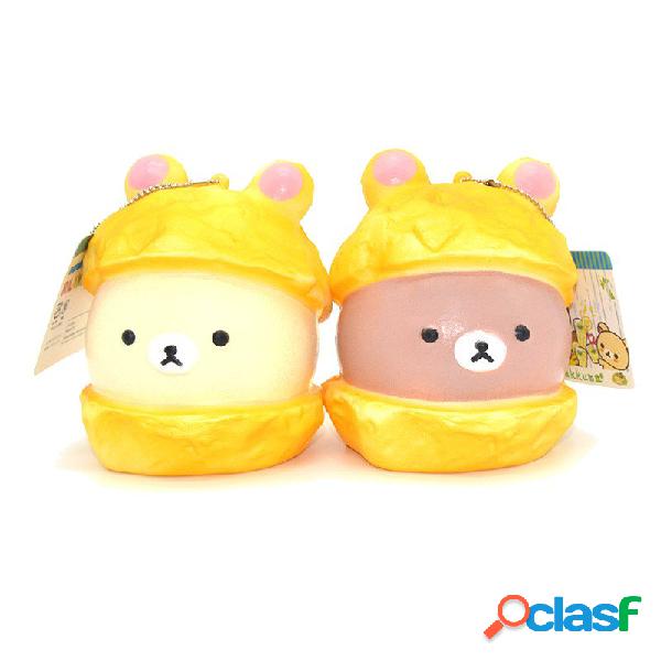Squishy Bear Macaron Cake 9cm Slow Rising Soft Colección