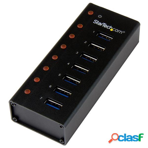 StarTech.com Hub USB 3.0 de 7 Puertos, 5000 Mbit/s, Negro