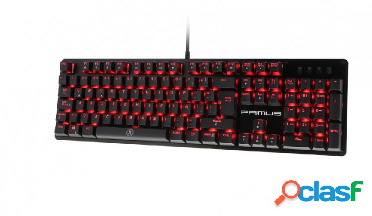 Teclado Gamer Primus BALLISTA 100T LED Rojo, Teclado