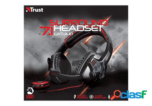 Trust Audífonos Gamer GXT 340 7.1 para Windows, Alámbrico,