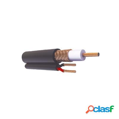 Viakon Cable Coaxial RG59 Siamés, Negro - Precio por Metro