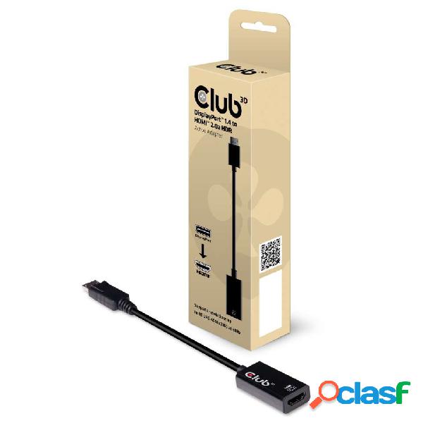 Club 3D Adaptador Displayport Macho - HDMI Hembra, Negro