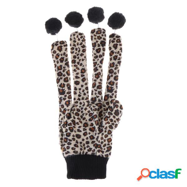 Cute Cat Toys Scratcher Leopard Glove con Lovely Balls