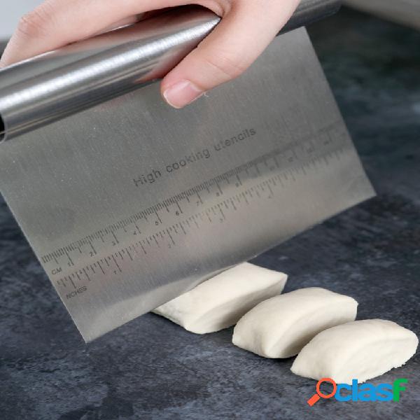 DIY acero inoxidable borde más suave pastel raspador pizza