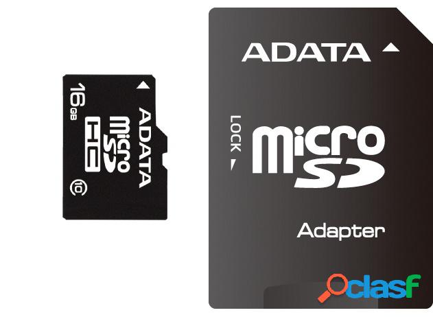 Memoria Flash Adata, 16GB microSDHC Clase 10, con Adaptador