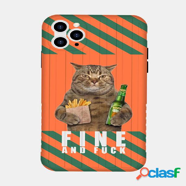 Mujeres y hombres Lindo Gato Dibujos animados Patrón