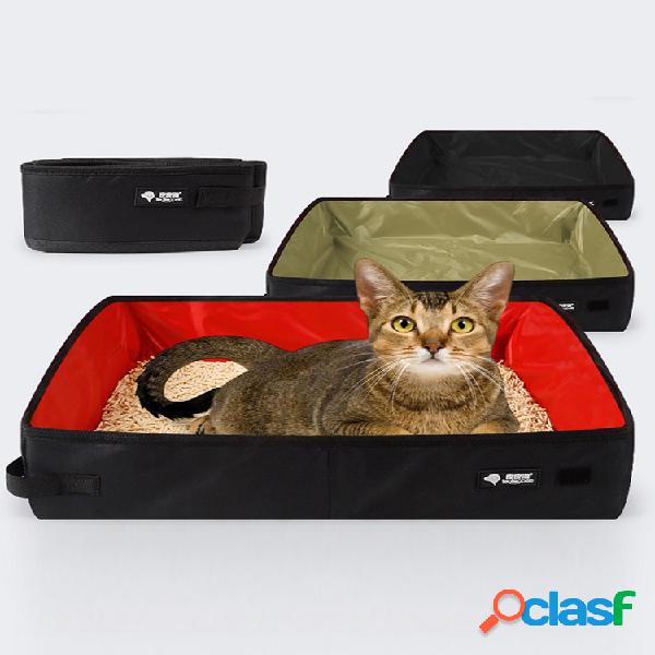 Tela Oxford Impermeable Plegable Gato Camada Caja Portátil