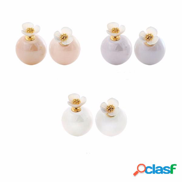 2 Style Sweet Simple Earrings Pendientes elegantes de la