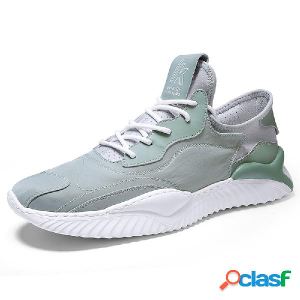 Calzado casual deportivo con cordones, ligero, transpirable,