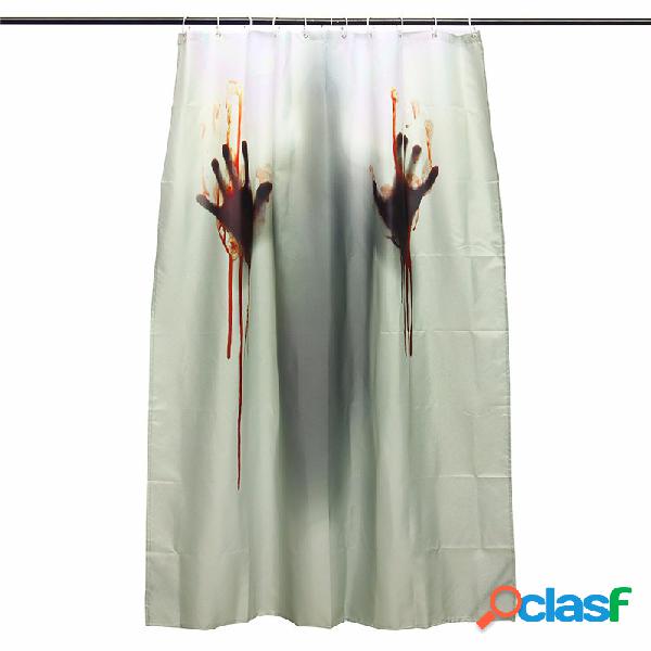Cortina de ducha de poliéster de baño de sangre de terror