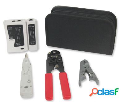 Enson Kit de Herramientas para Cables, Pinza Ponchadora,