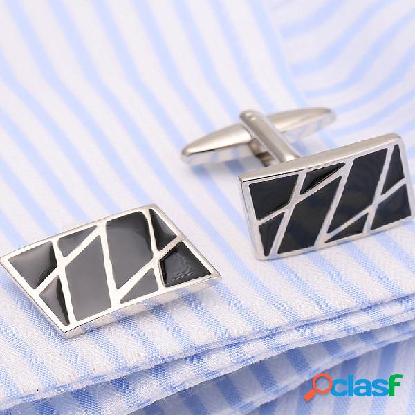 Gemelos exquisitos de moda para hombre, gemelos lisos con