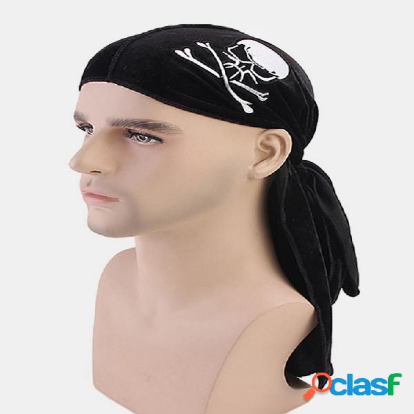 Hombre Invierno Cálido Terciopelo Pirata Sombrero Gorra de