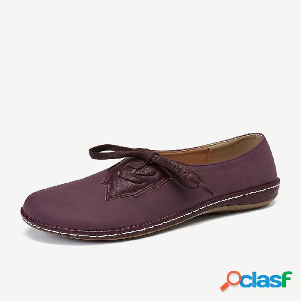 LOSTISY Empalme Bowknot Zapatos planos informales ligeros