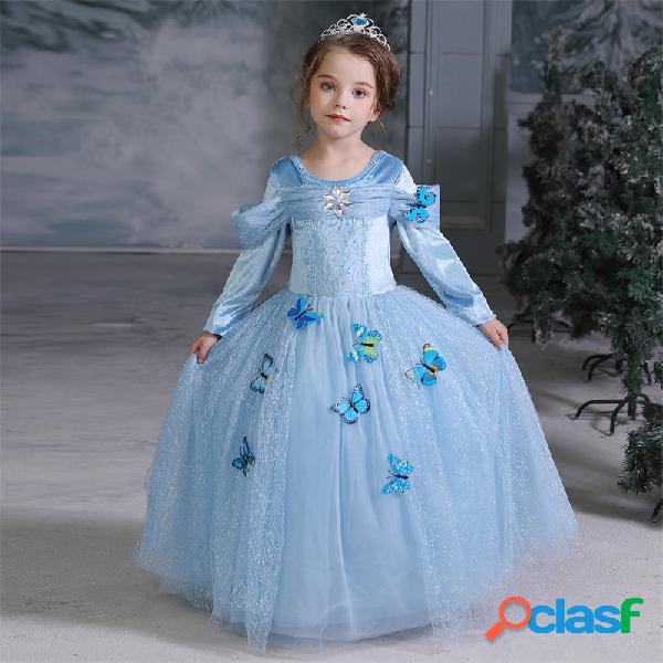 Manga larga Vestido Niña Princesa Vestido Falda para niños