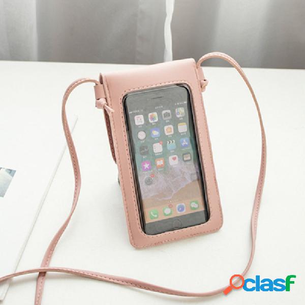 Mujer Casual pantalla táctil hueca sólida 6.3 pulgadas