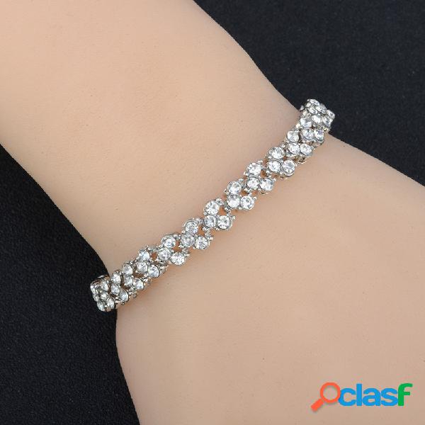 Pulsera de cristal geométrica de moda pulsera de diamantes