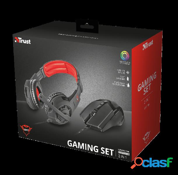 Trust Kit de Audífonos Gamer GXT 784, Alámbrico, 1 Metro,