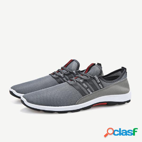 Zapatos deportivos de malla transpirable antideslizante para