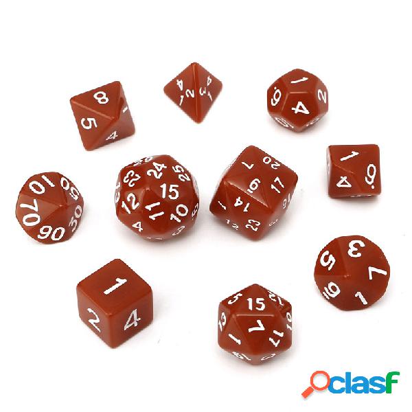 10pc / Set D4-D30 Dados de varios lados Juegos TRPG Dados