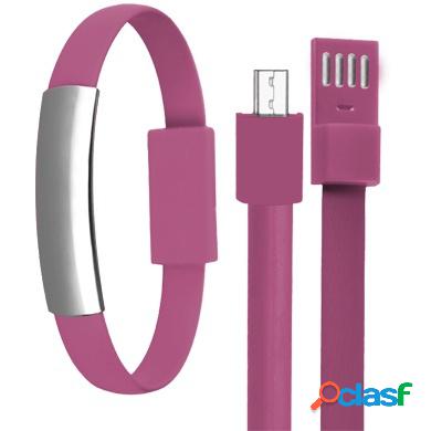 BRobotix Cable Pulsera USB Macho - Micro-USB B Macho, 22cm,
