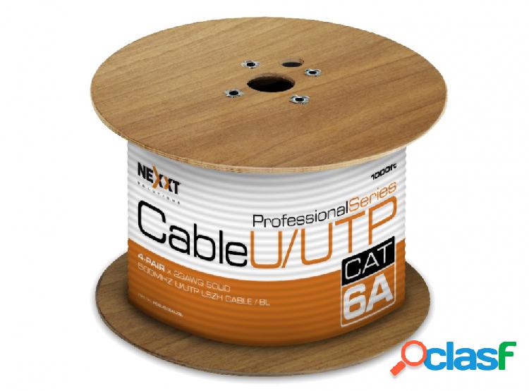 Nexxt Solutions Bobina de Cable Cat6a UTP, 305 Metros, Gris