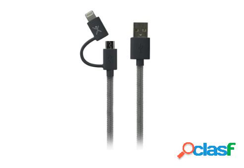 Perfect Choice Cable USB Macho - Lightning Macho/Micro USB