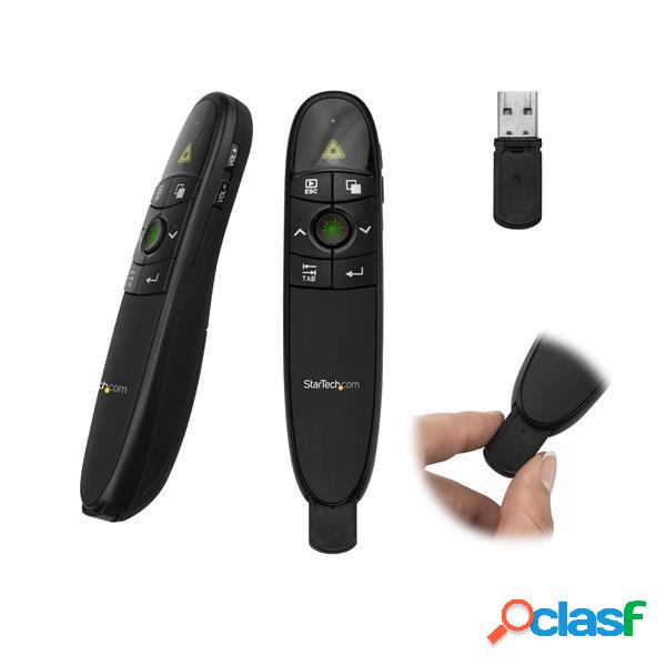 StarTech.com Presentador Láser PRESREMOTEG, USB, Negro