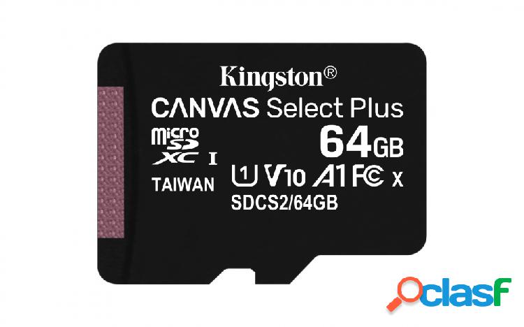 Memoria Flash Kingston Canvas Select Plus, 64GB MicroSDXC