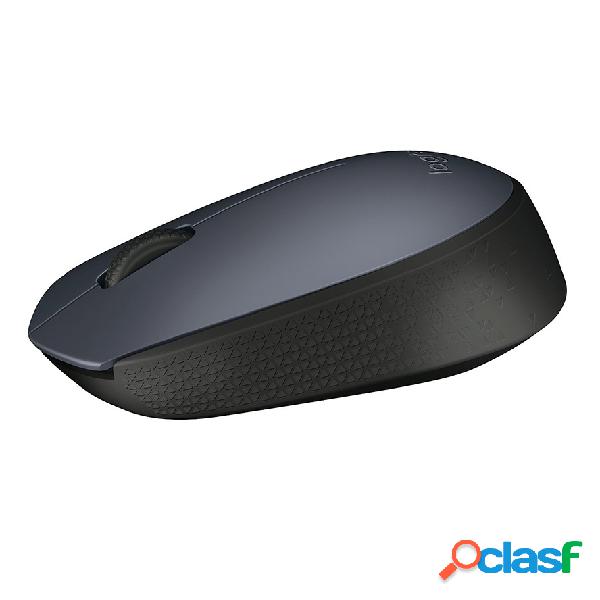 Mouse Logitech Óptico M170, Inalámbrico, USB, Negro/Gris