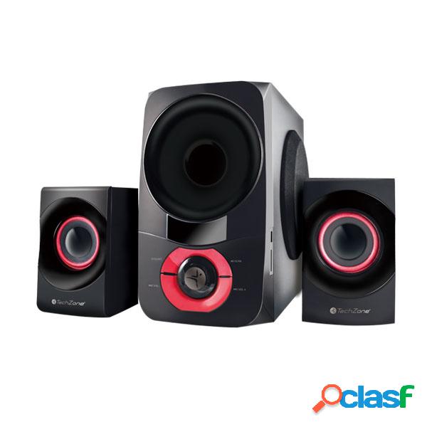 Techzone Bocina con Subwoofer TZ18BOC02BT, Bluetooth,