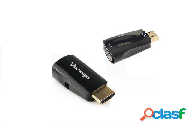 Vorago Adaptador HDMI - VGA + 3.5mm, Negro