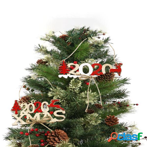 1 pieza Alfabeto de Navidad 2020 Alce colgante de madera