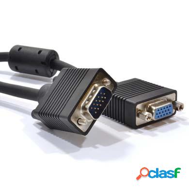 BRobotix Cable SVGA HD15 Macho - Hembra, con Ferrita, 30