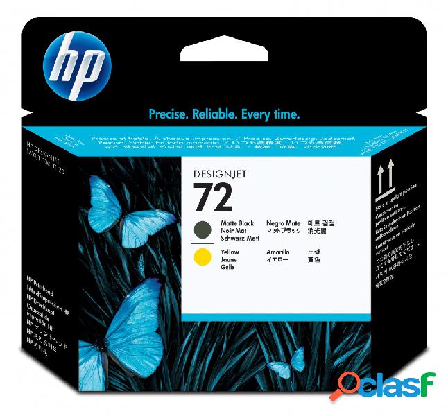 Cabezal HP 72 Negro Mate/Amarillo