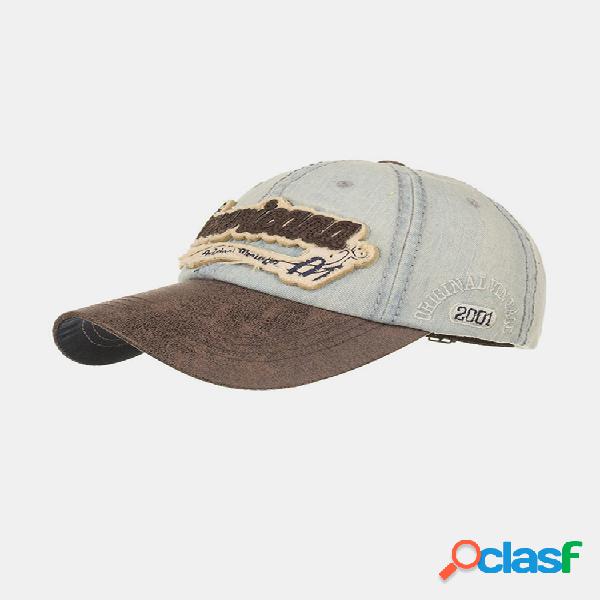 Gorra de béisbol con bordado americano de algodón lavado