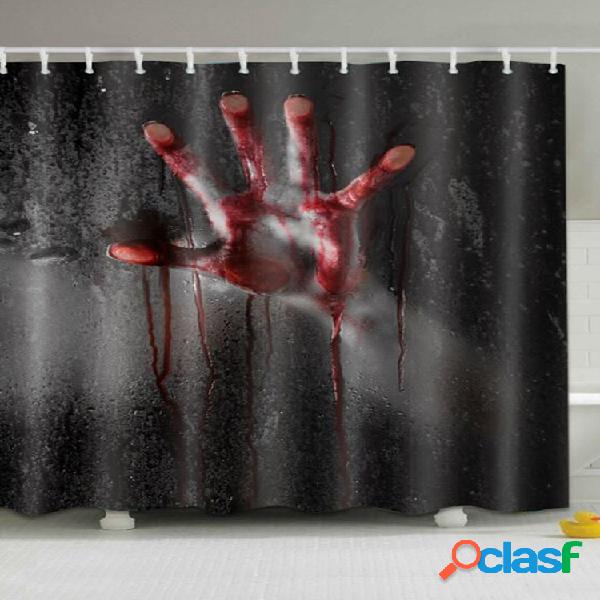 Halloween Horror Bloody Hands Impermeable Cortinas de ducha