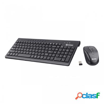 Kit de Teclado y Mouse Steren COM-655, RF Inalámbrico,