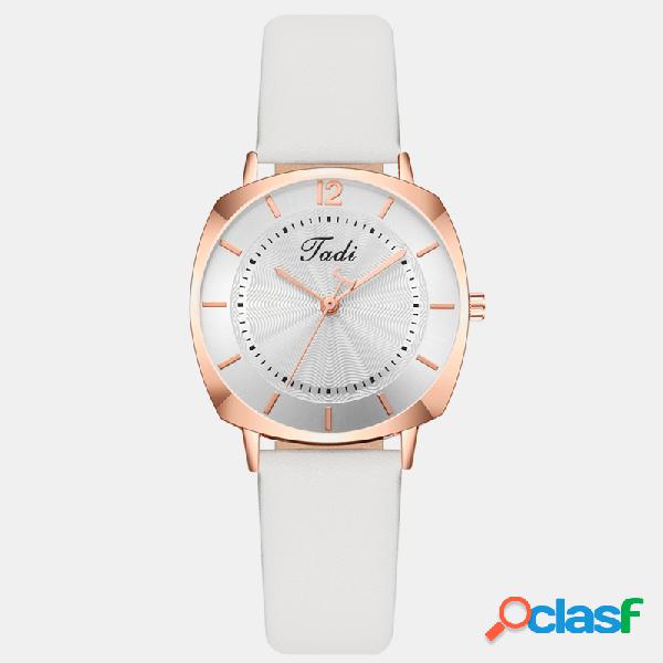 Trendy Elegant Mujer Reloj de pulsera Aleación de oro rosa