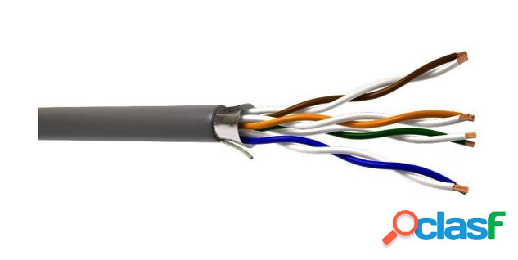 Viakon Bobina de Cable Cat5e Blindado FTP, Gris - Precio por