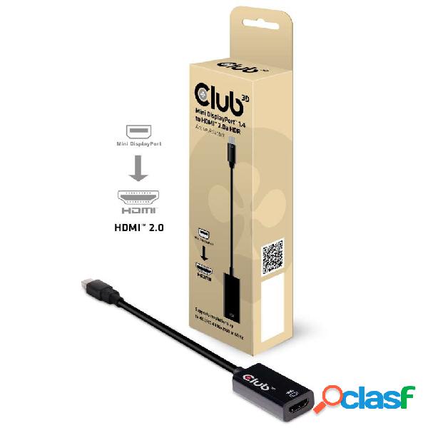 Club 3D Adaptador Mini DisplayPort Macho - HDMI Hembra,
